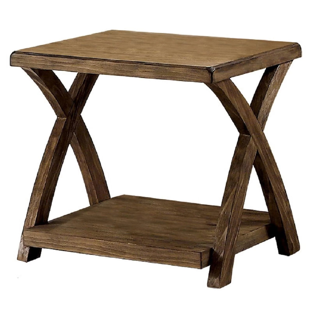 Rustic Wood 3-Piece Coffee Table Set W409