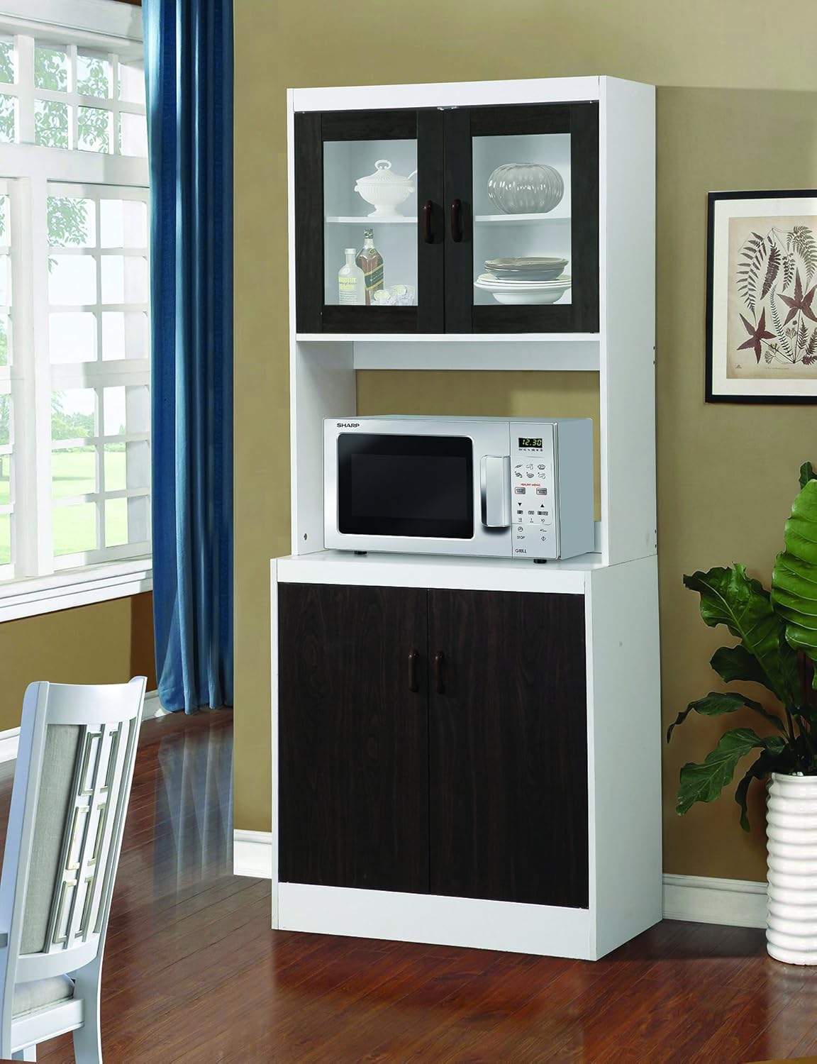 Dark Espresso Microwave Cabinet G69570