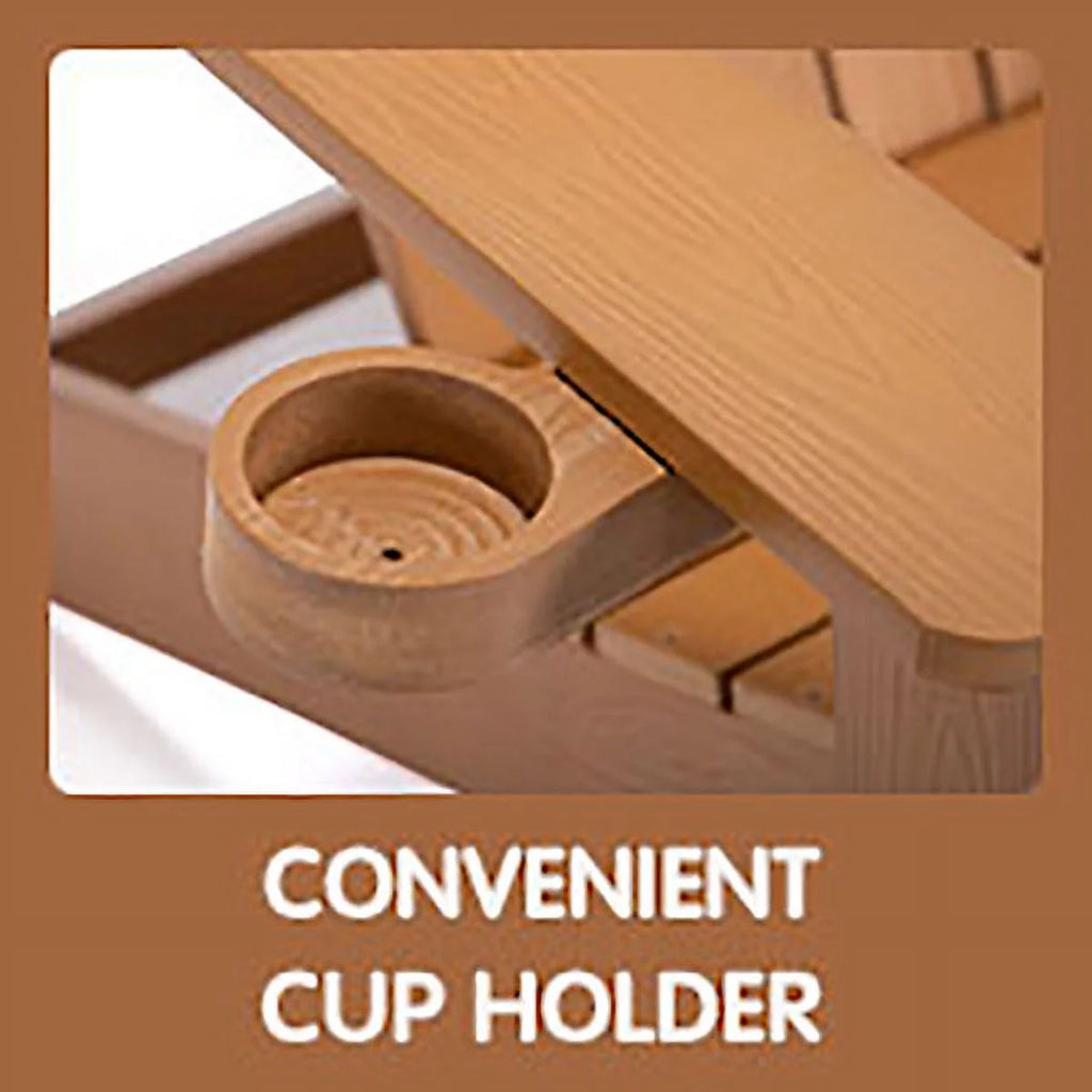 Brown Adirondack Chair with Cup Holder R13411