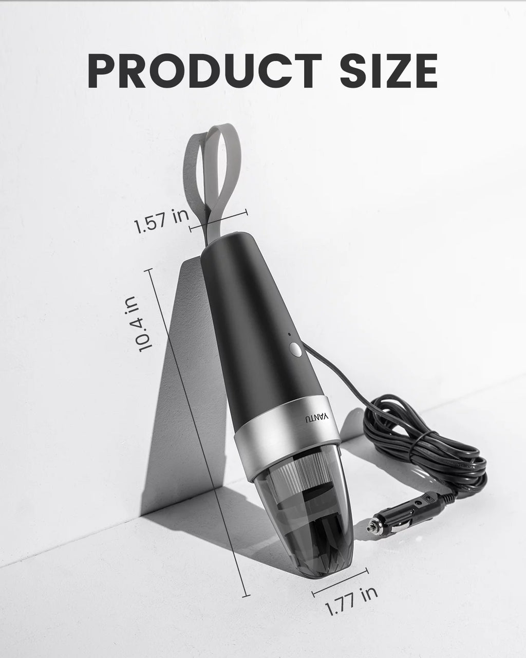 Car Vacuum Cleaner 6000PA 12V Handheld Wet/Dry C207