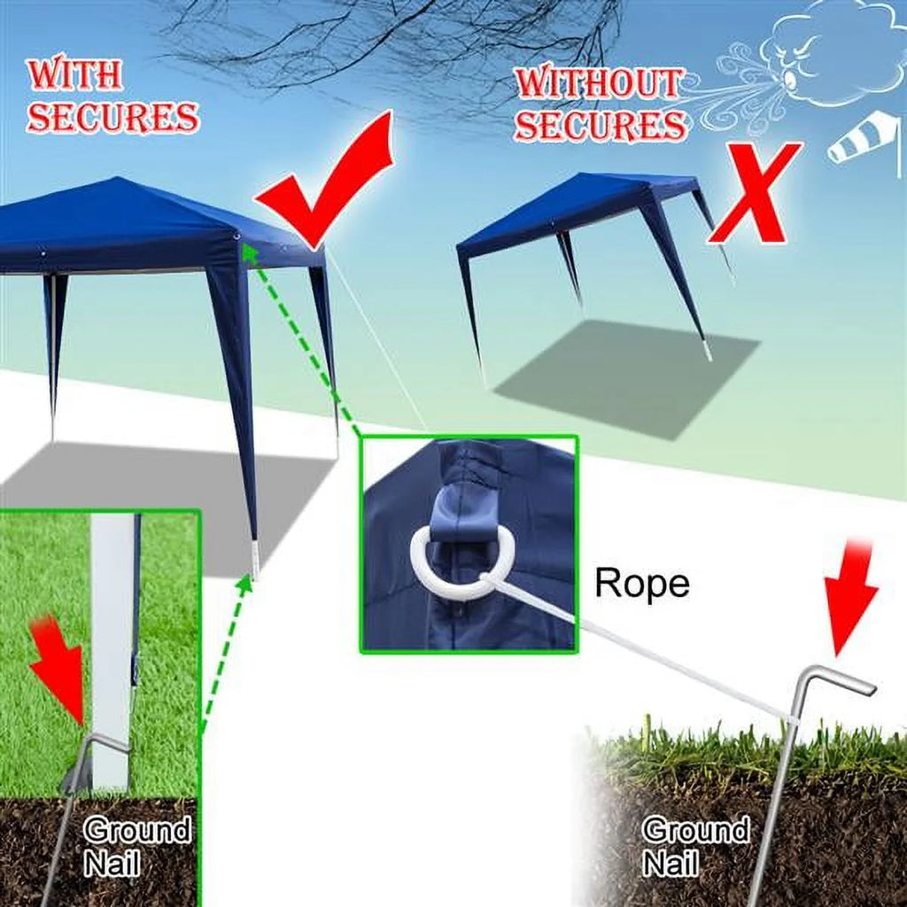 3 x 3M Waterproof Folding Tent Blue F57833