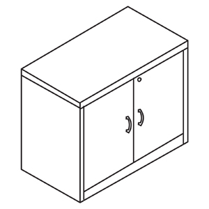 Mahogany Storage Cabinet with Doors J8934