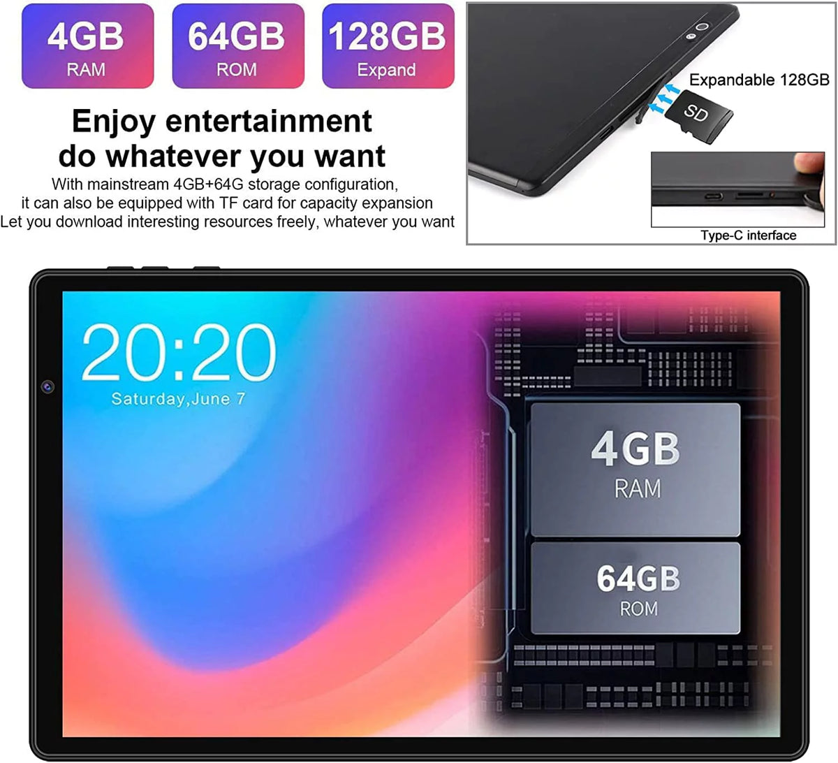 10.1'' Android Tablet with Keyboard and Mouse C260