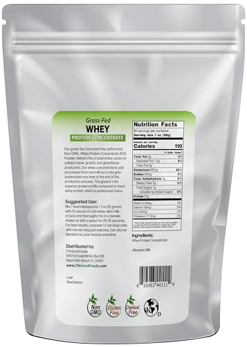 Unflavoured Grass-Fed Whey Protein Powder, 5 lbs E178