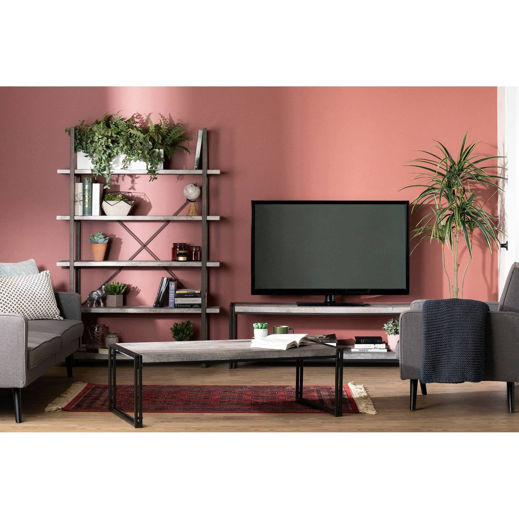 5-Shelf Shelving Unit Driftwood Gray L45078