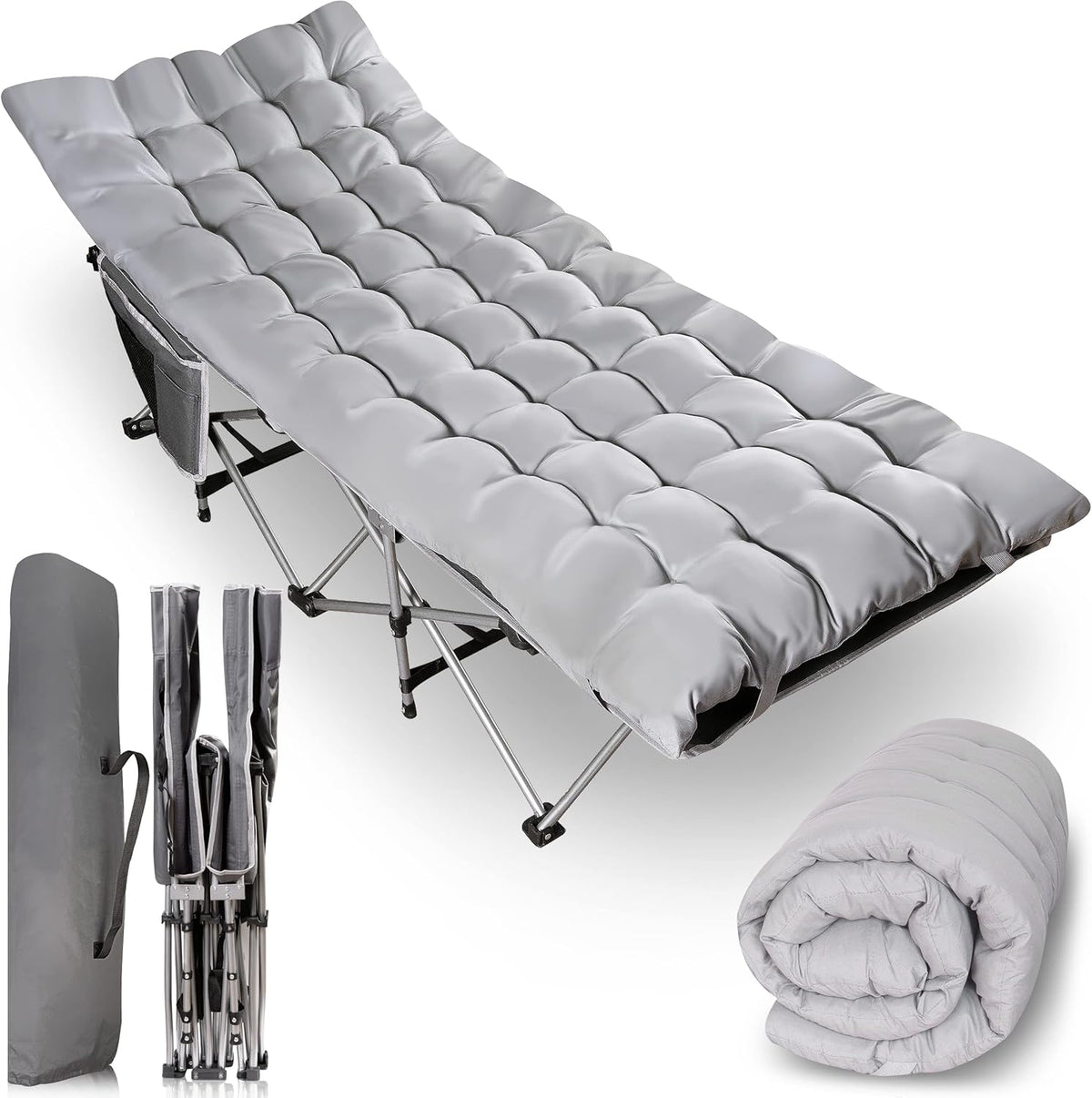 Folding Lightweight Portable Heavy Duty Camping Cot and Cot Pad O5474