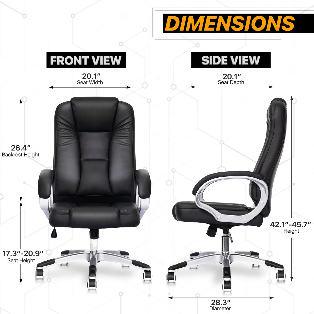 Black High-Back Ergonomic Office Chair Z54203