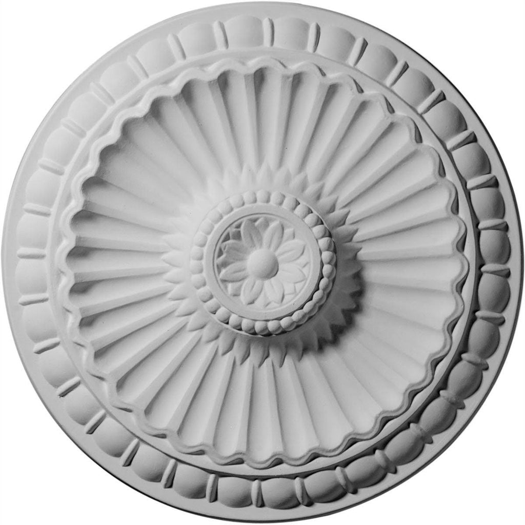 11 1/4x22OD x 1 1/8x22P Hand-Painted Platinum Ceiling Medallion K5090