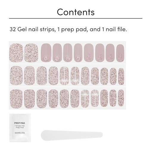 Gloss Nail Strips, 32 Nail Wraps, 1 Prep Pad, 1 Nail File F7621