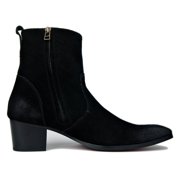Black Suede Chelsea Boots B516