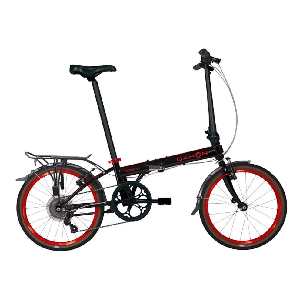 Black & Red 7-Speed Folding Bicycle Y41891