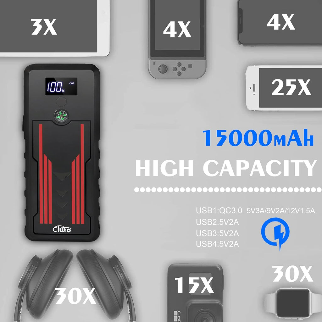 12V 600A 15000mAh Portable Jump Starter K41697