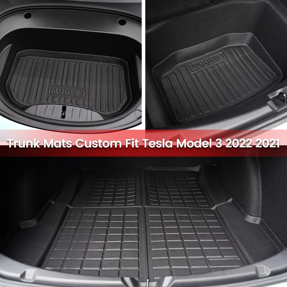 All Weather Anti-Slip Waterproof TPE Floor Mats Trunk Mat J8066