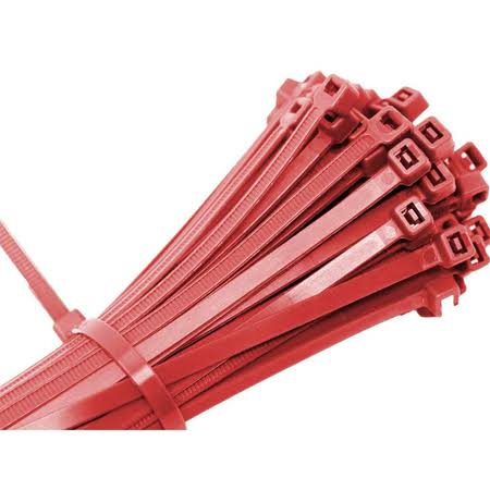 8-Inch Standard Duty Cable Ties, Red, 100-Pack S7312