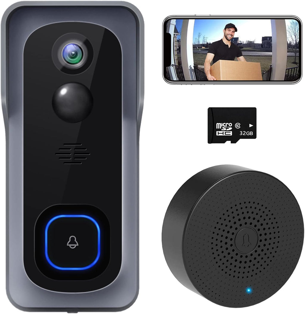 1080P HD Wireless Video Doorbell Camera with Chime O41832