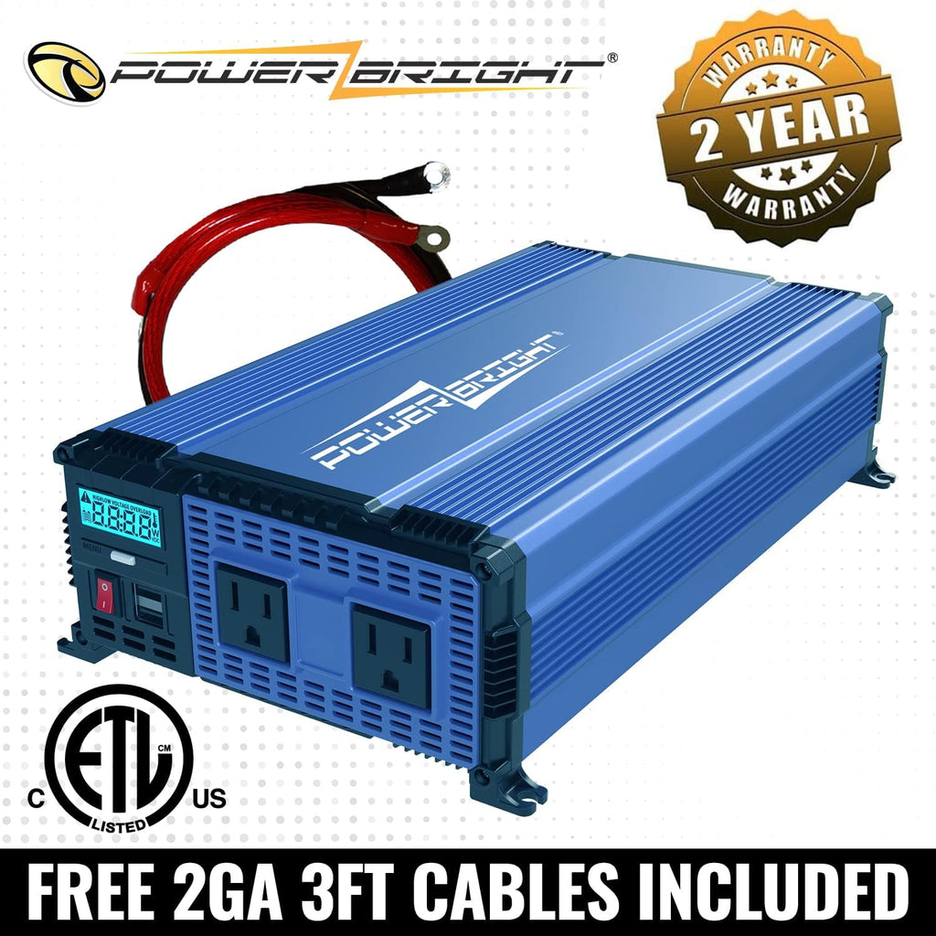 2000 Watt 12V Power Inverter with Dual USB & AC Outlets O8562