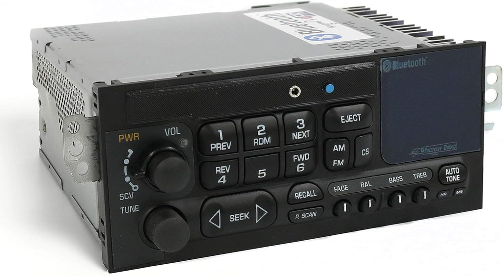Factory AM FM Radio with Aux Input, Bluetooth and Cassette Controls O7090