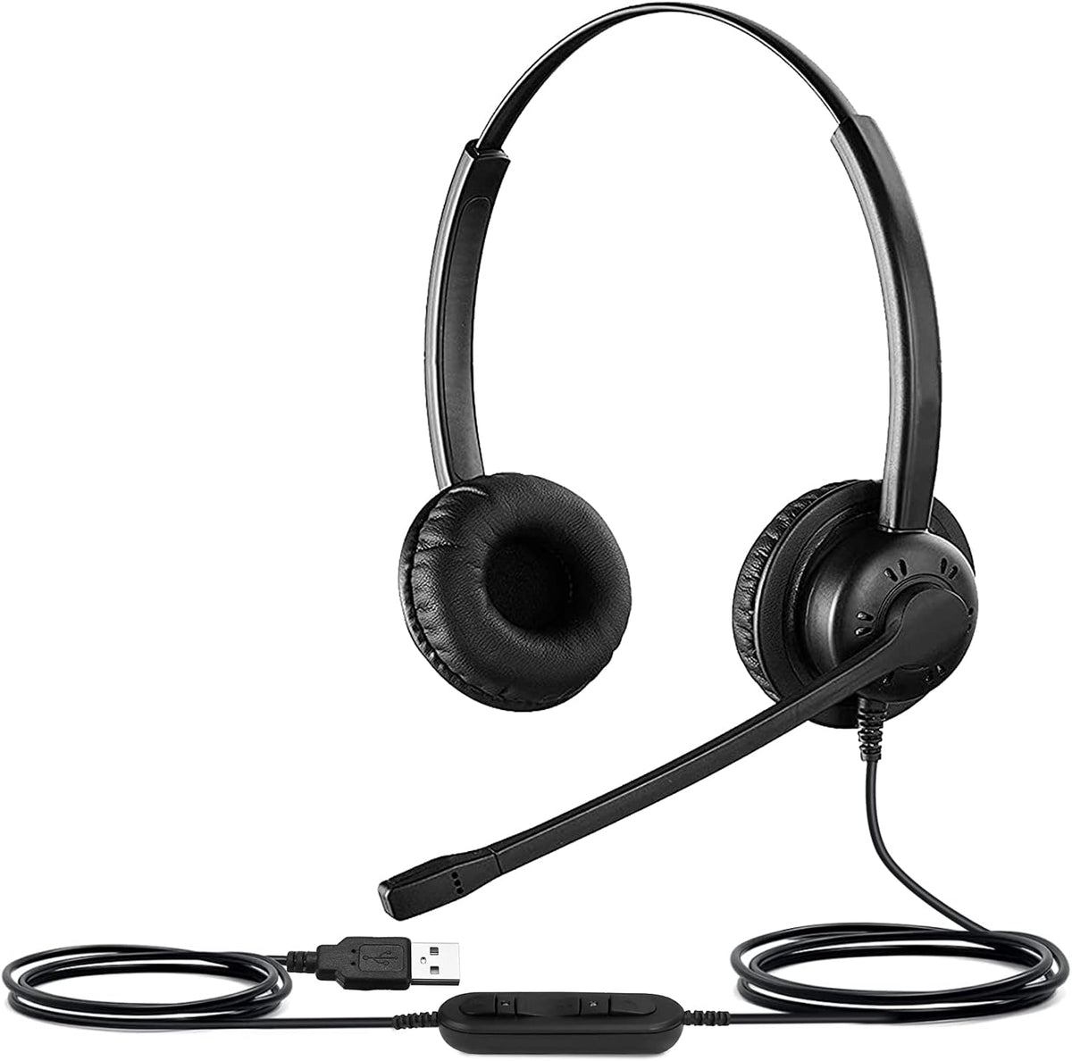 USB Headset with Noise Cancellation Microphone, Pack of 2 P205