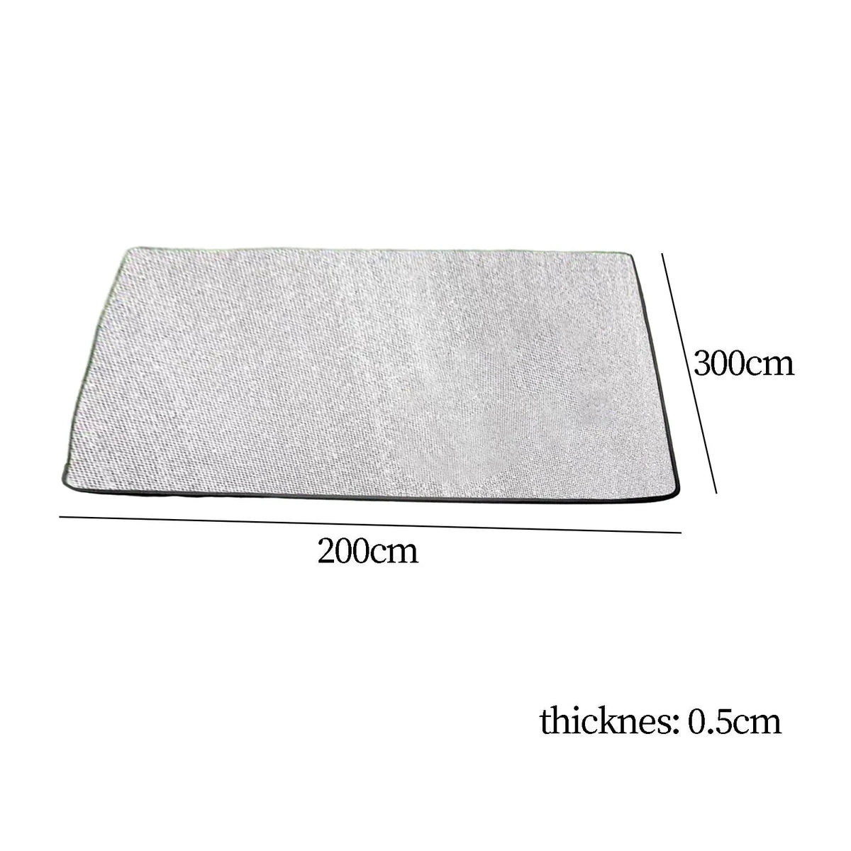 Camping Mat Aluminum Foil Sleeping Mattress Pad Waterproof Folding Insulation Foam Sleeping Mat 200cmx300cmx0.5cm I67645