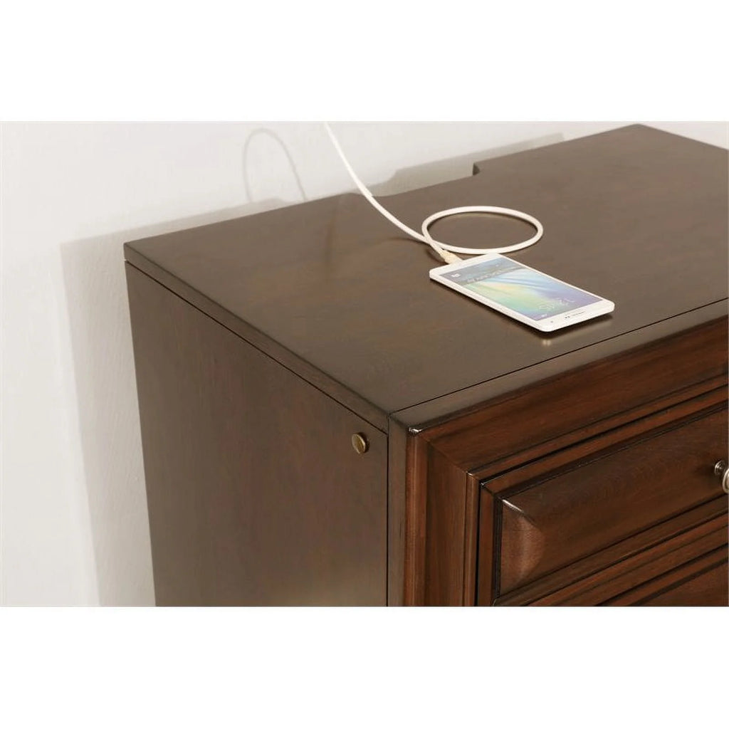 Solid Wood 3-Drawer Nightstand O4434