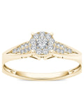 10K Yellow Gold Diamond Cluster Ring Z90964
