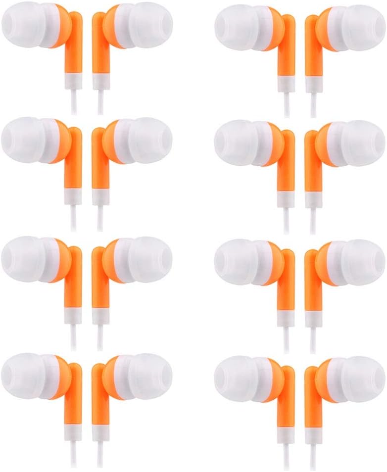 Orange Pack of 2 Earbuds Headphones B5219