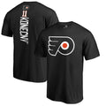 Black Philadelphia Flyers Team Logo Backer Name & Number T-Shirt B68919