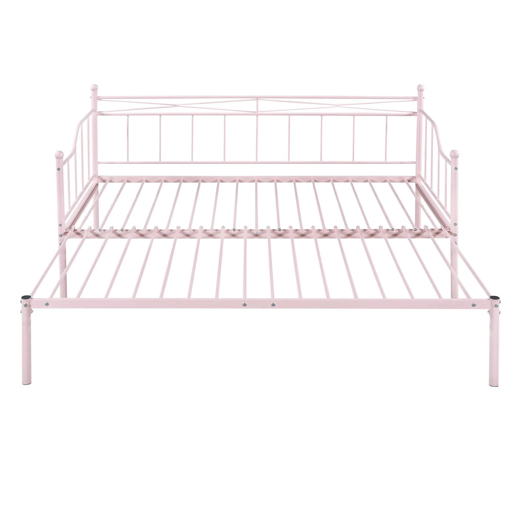 Pink Twin Metal Daybed with Trundle S2117