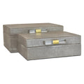 Gray Wood Box Set of 2 P971250