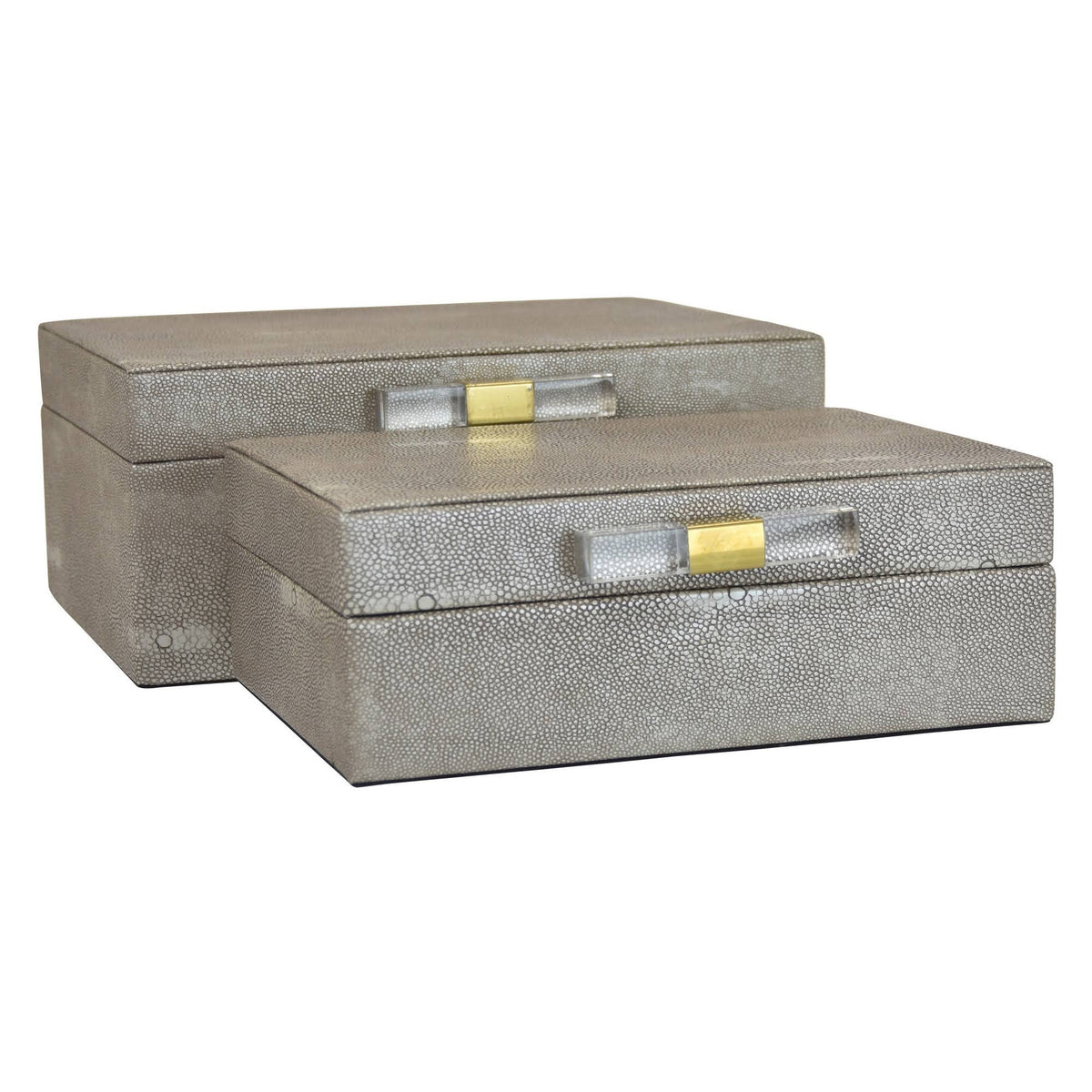 Gray Wood Box Set of 2 P971250