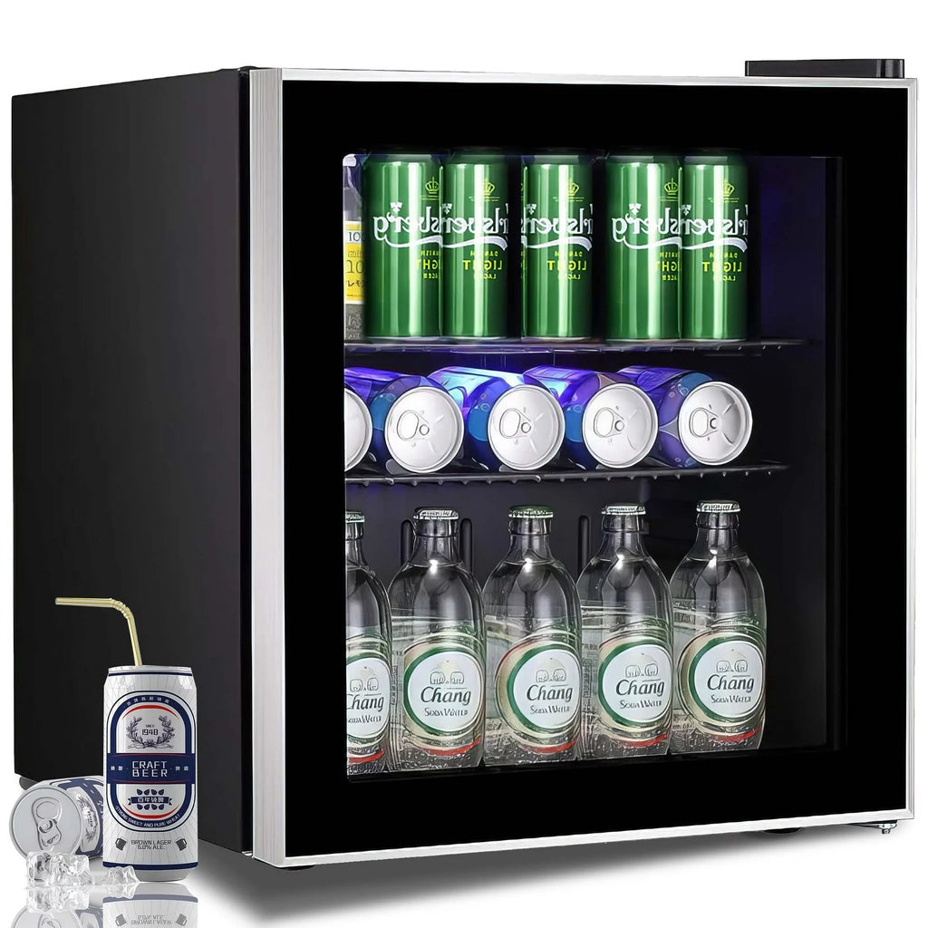 3.2 Cu.ft 120 Can Beverage Refrigerator Cooler Black D78421