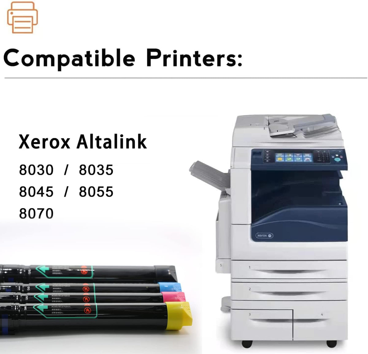 Compatible Toner Cartridge for Xerox AltaLink Printer (1 Black 1 Cyan 1 Magenta 1 Yellow) M791947