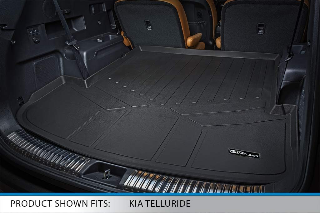 Black 3 Row & Both Cargo Liners Floor Mat Bundle E6000