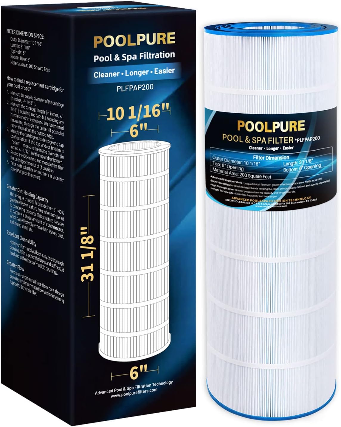 200 sq.ft Pool Filter Cartridge 1 Pack W983