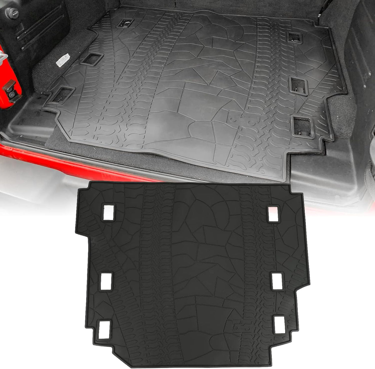 Black Rear Trunk Cargo Mat Trunk Liner Carpet Y846711