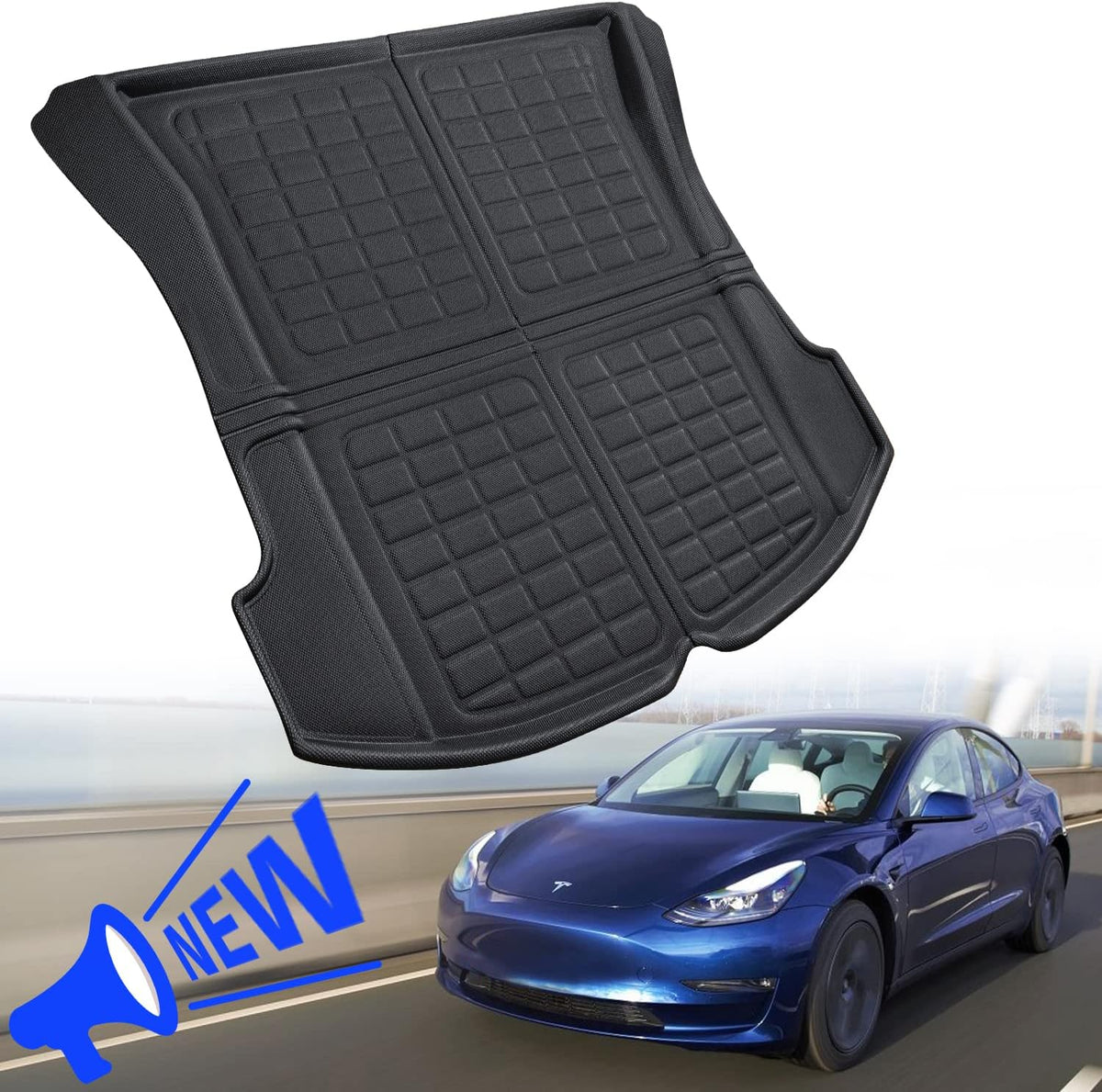 All Weather Anti-Slip Waterproof TPE Floor Mats Trunk Mat J8066