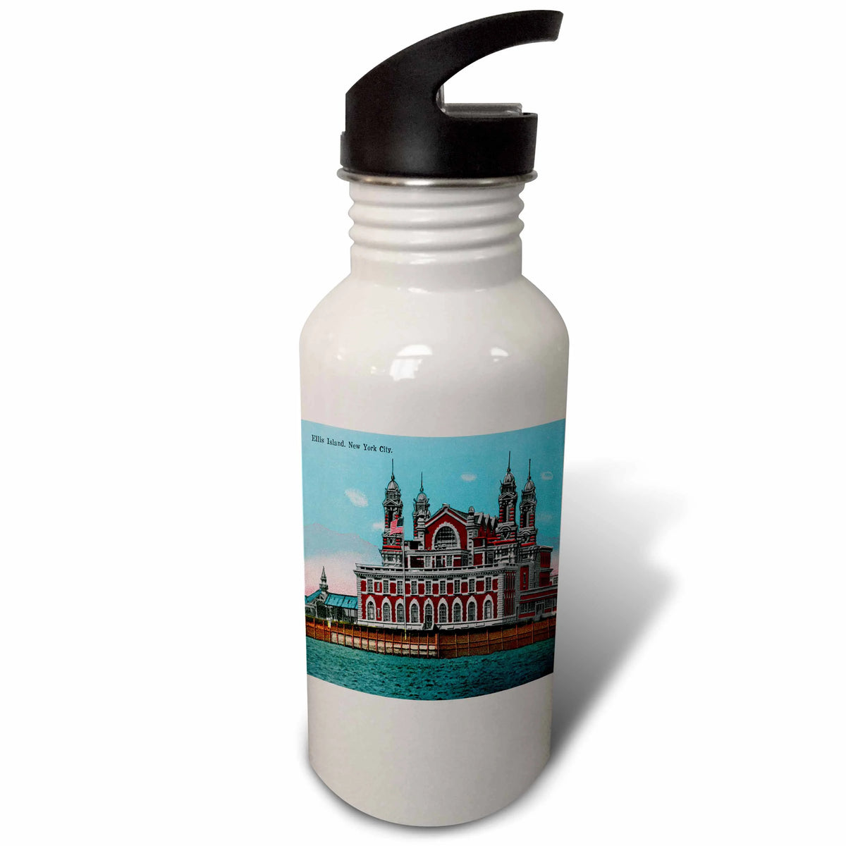 Vintage Postcard Sports Water Bottle 21 oz F556