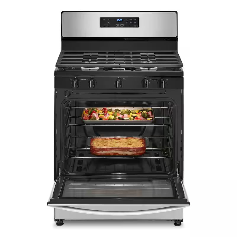 5-Burner Freestanding Gas Range in Stainless Steel H263
