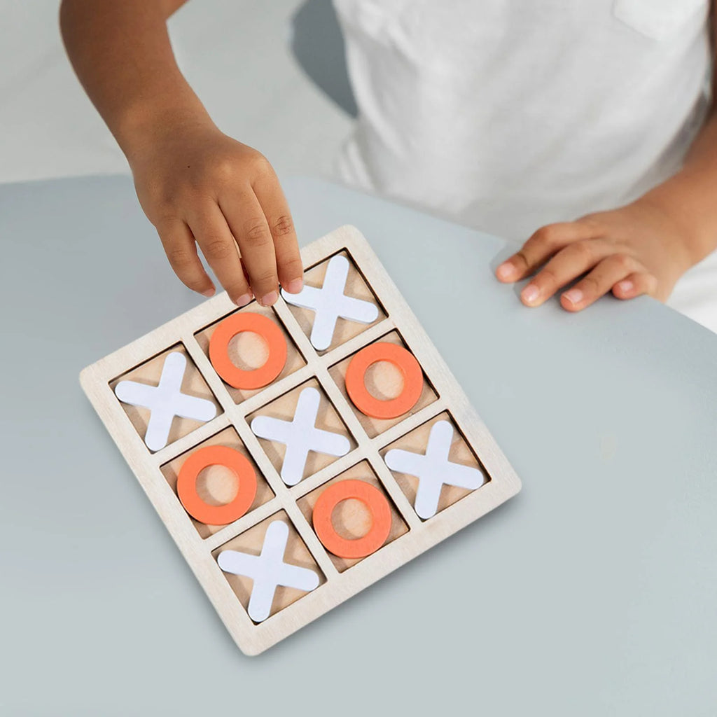 Wooden Board Game XO Chess Interactive Educational Toys Table Game O474