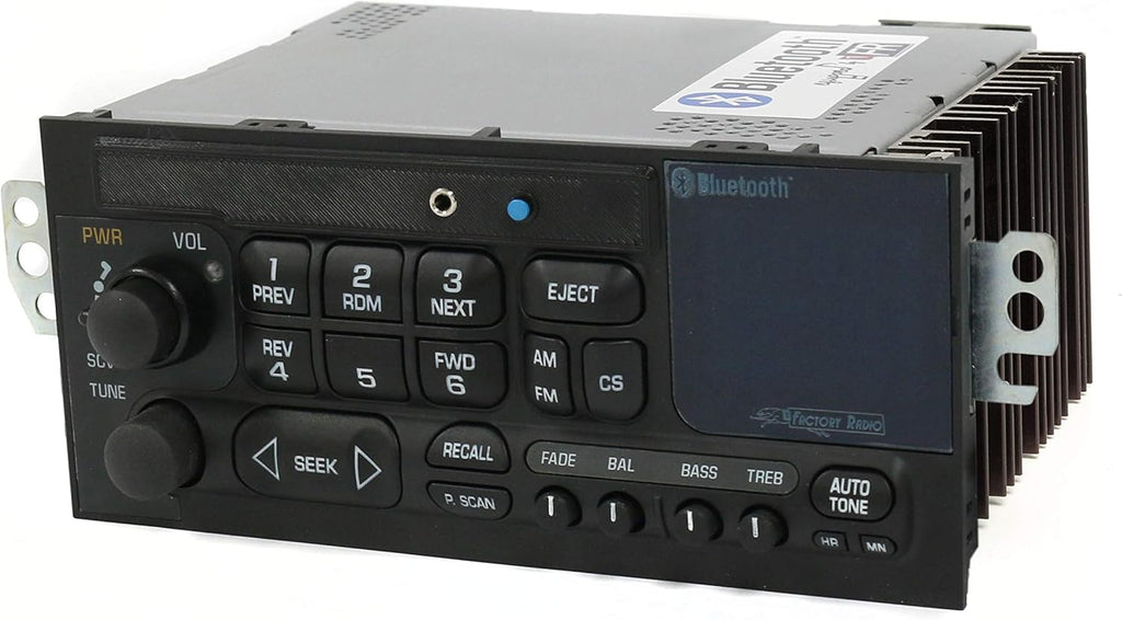 Factory AM FM Radio with Aux Input, Bluetooth and Cassette Controls O7090