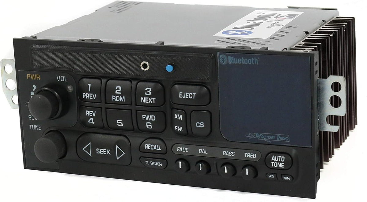 Factory AM FM Radio with Aux Input, Bluetooth and Cassette Controls O7090