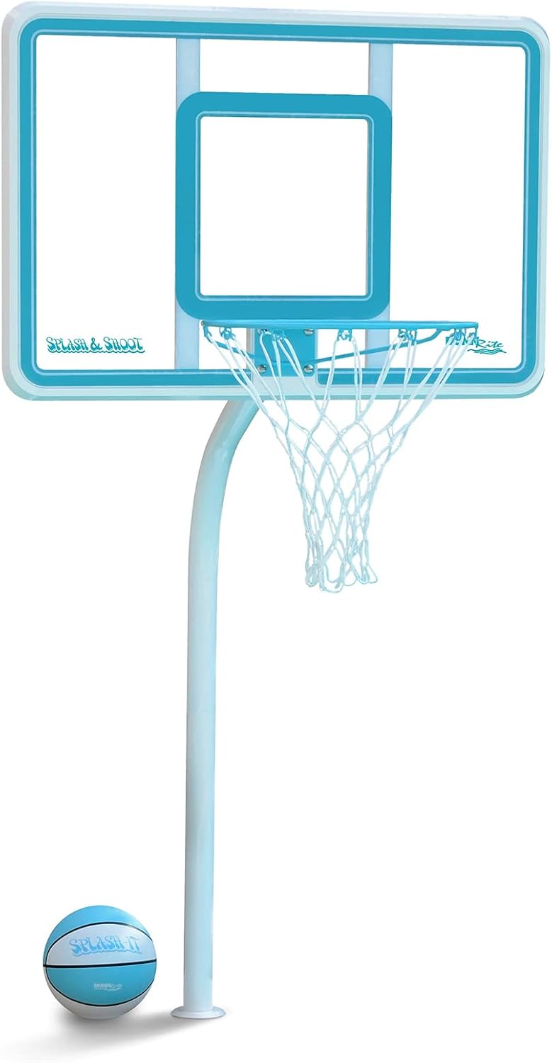 Deck-Mounted Basketball Hoop with 18 Inch Stainless Steel Rim Y79302