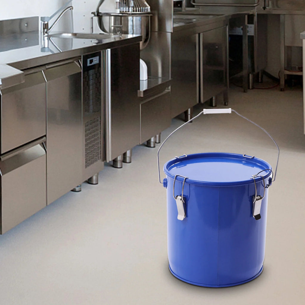 Blue Fryer Grease Bucket Oil Disposal Caddy E6678