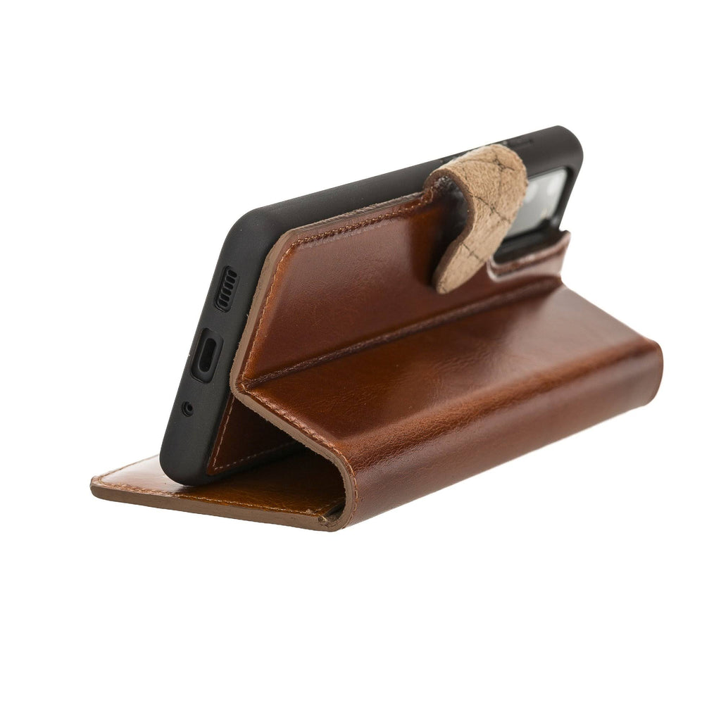 Brown Detachable Leather Wallet Case G808601
