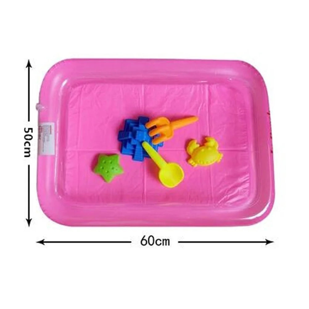 Pink Inflatable Sandbox Play Sand Toy Tray S146