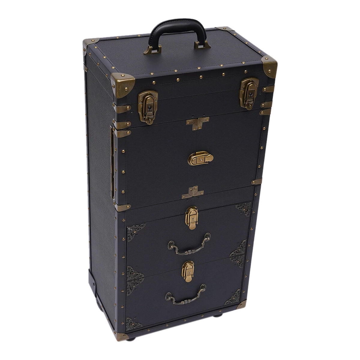 Portable Rolling Makeup Train Case Cosmetic Organizer P48635