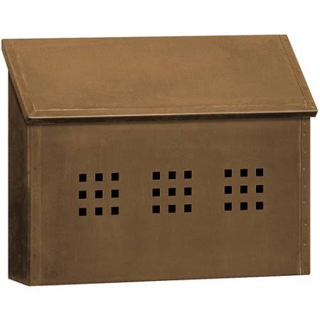 Antique Brass Horizontal Mailbox N8541