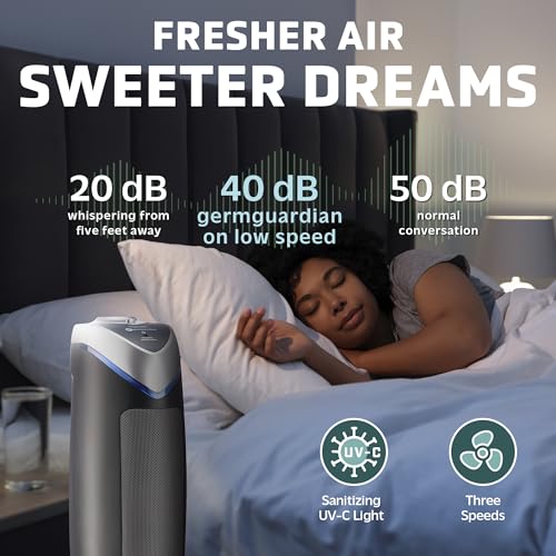 4-In-1 HEPA Air Purifier 22" Tower Gray L106552