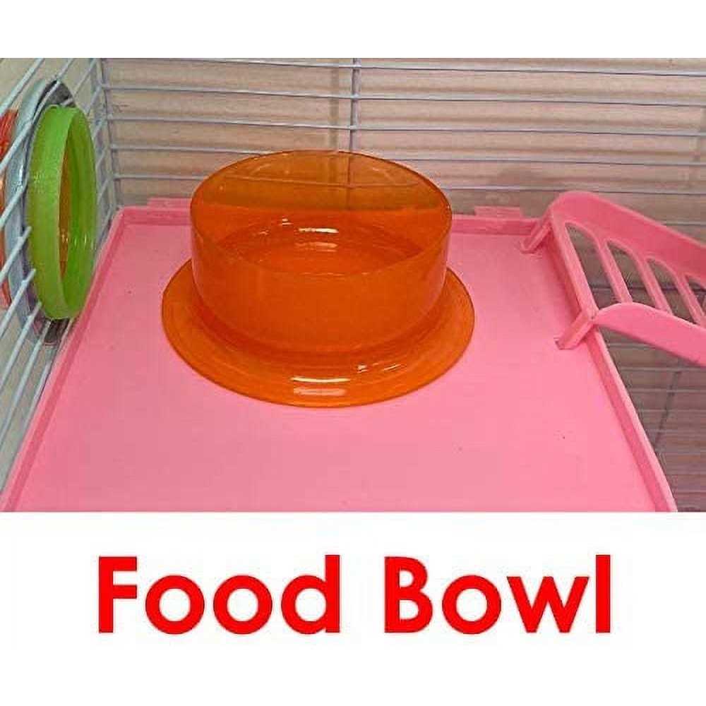 Pink Large 5-Levels Twin Tower Hamster Mouse Habitat Wire Animal Cage With Long Crossover Tube C73695