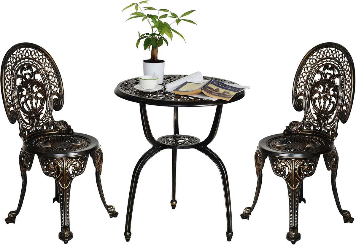 4 Piece Cast Aluminum Patio Conversation Set X46415